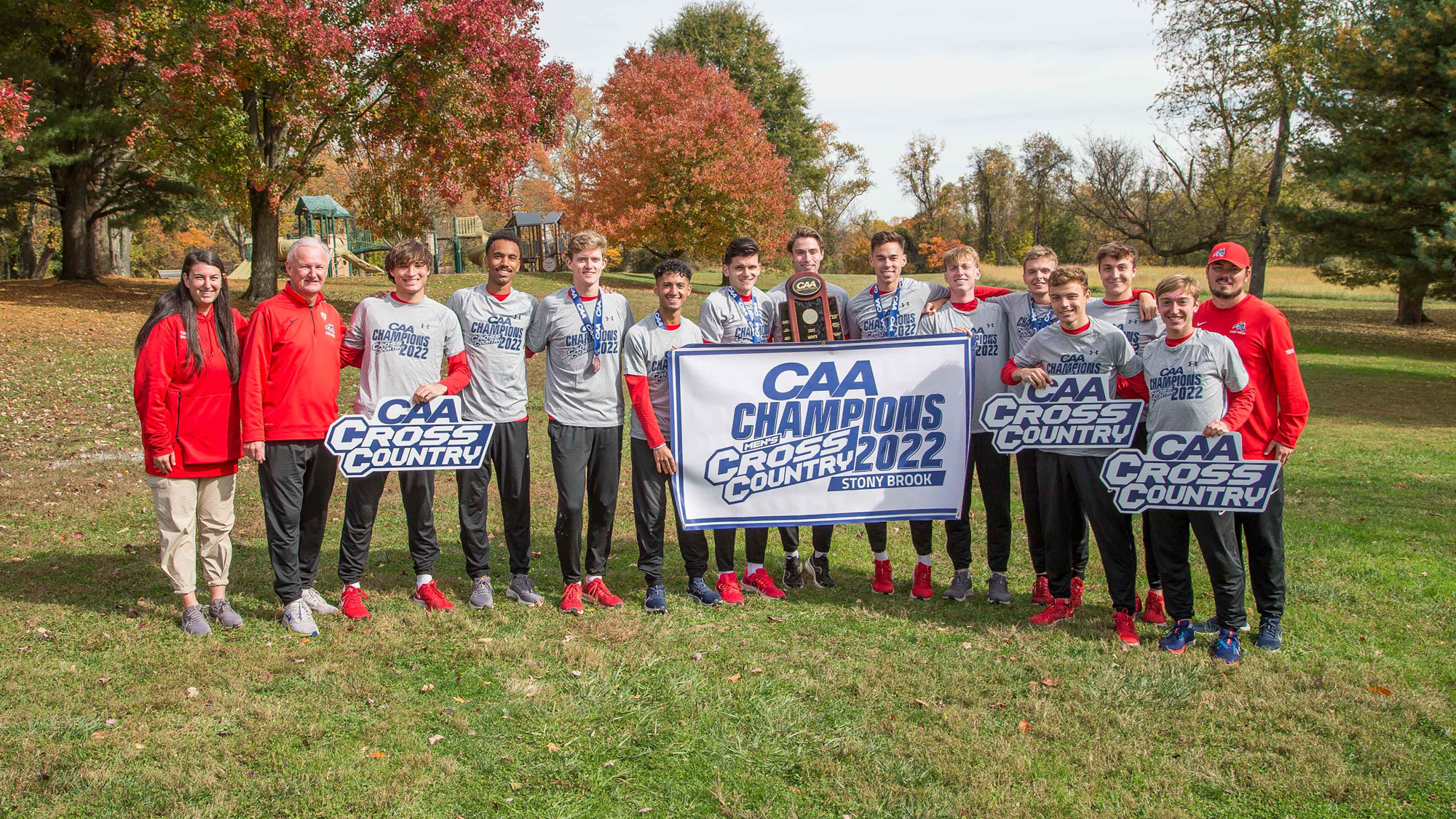 Stony Brook Men’s Cross Country Wins Team Title for First-Ever CAA Championship; Northeastern’s Korczynski Repeats as Individual Champion