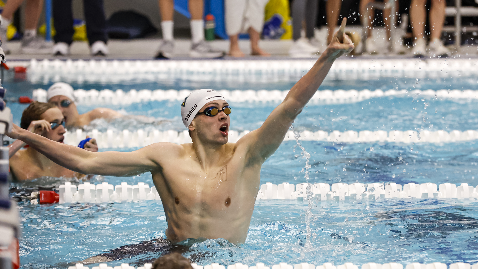 Records Continue To Fall On Day 2 Of CAA Swimming And Diving Championships