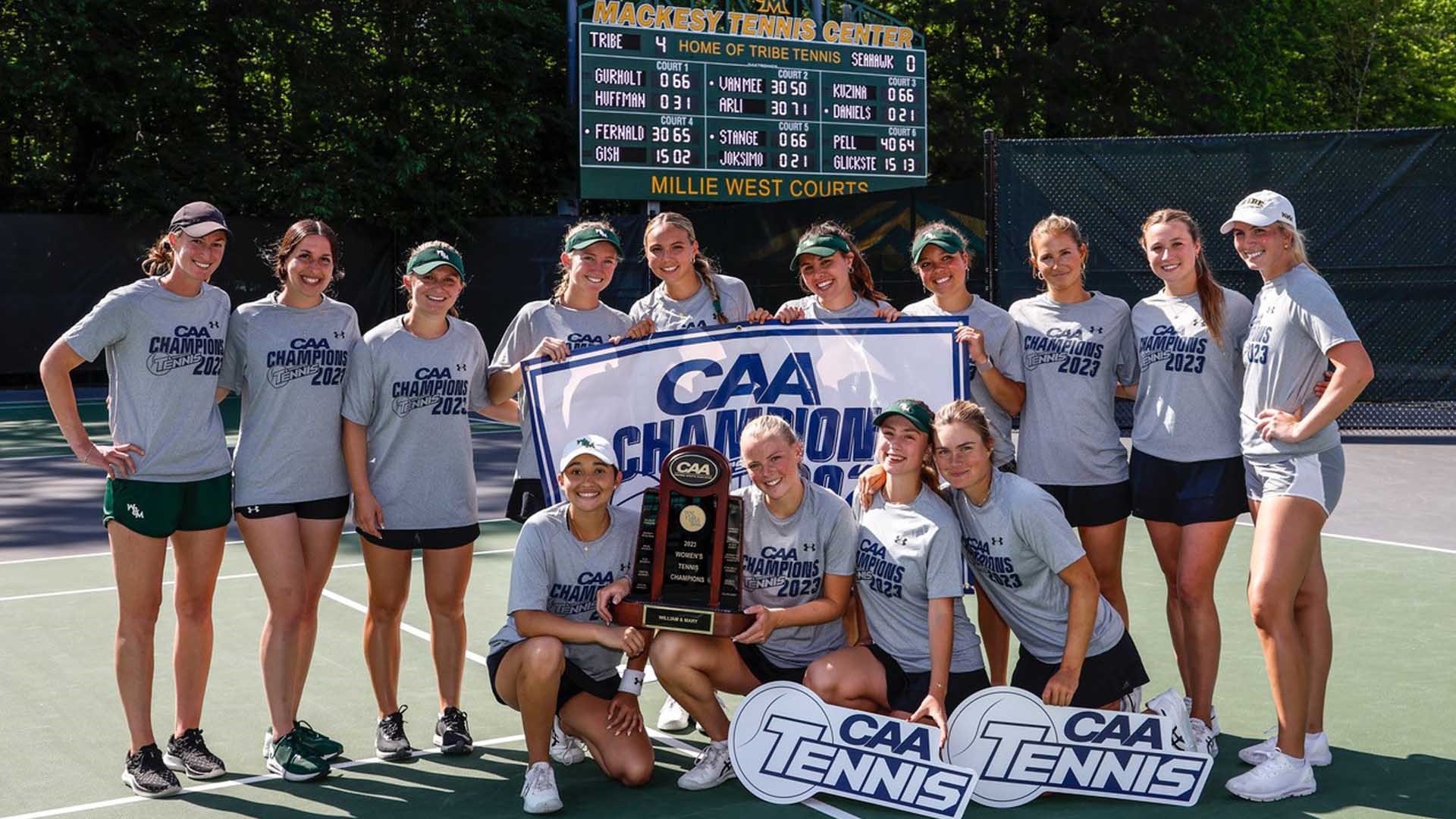 William & Mary Defeats UNCW, 4-0, To Capture 28th CAA Women's Tennis Championship