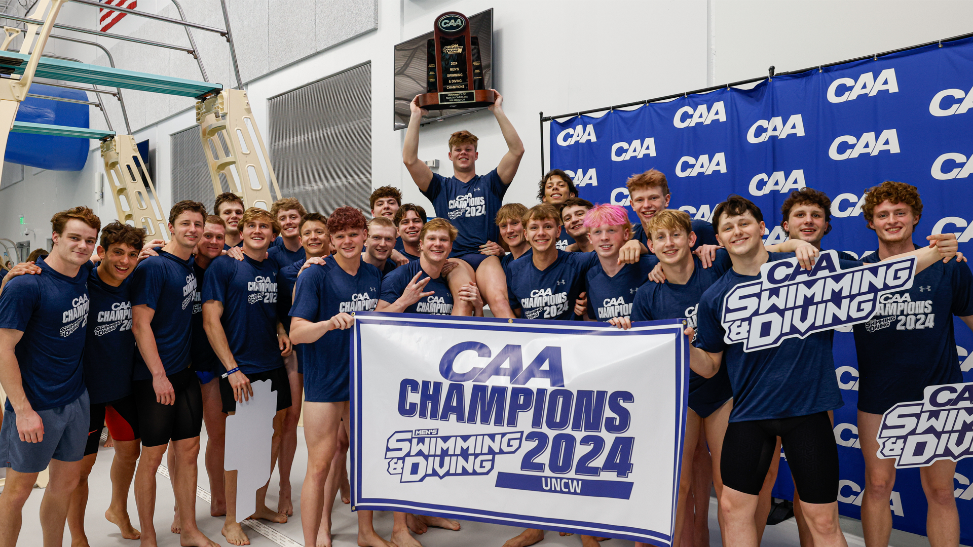 UNCW Captures Third Straight CAA Men's Swimming & Diving Championship