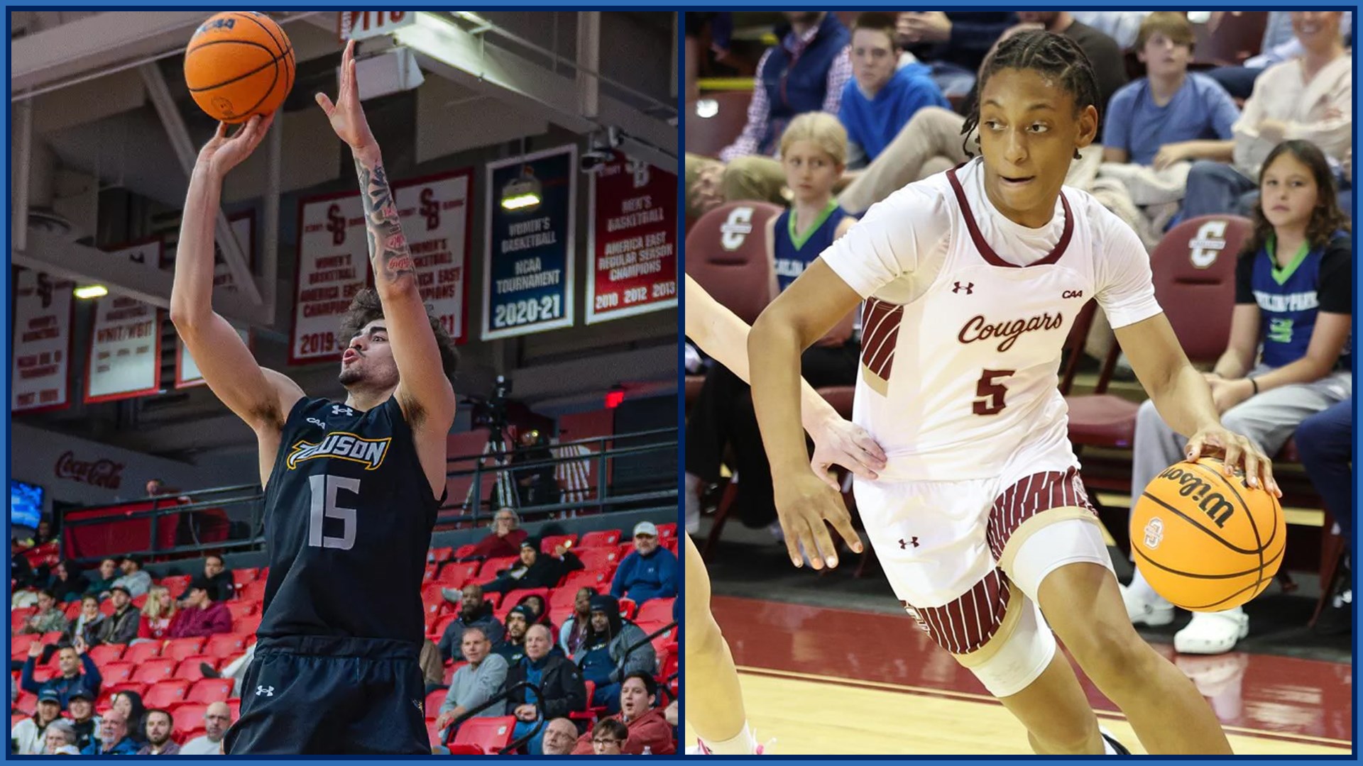 Reigning CAA Basketball Players of the Year Tyler Tejada, Taryn Barbot Return