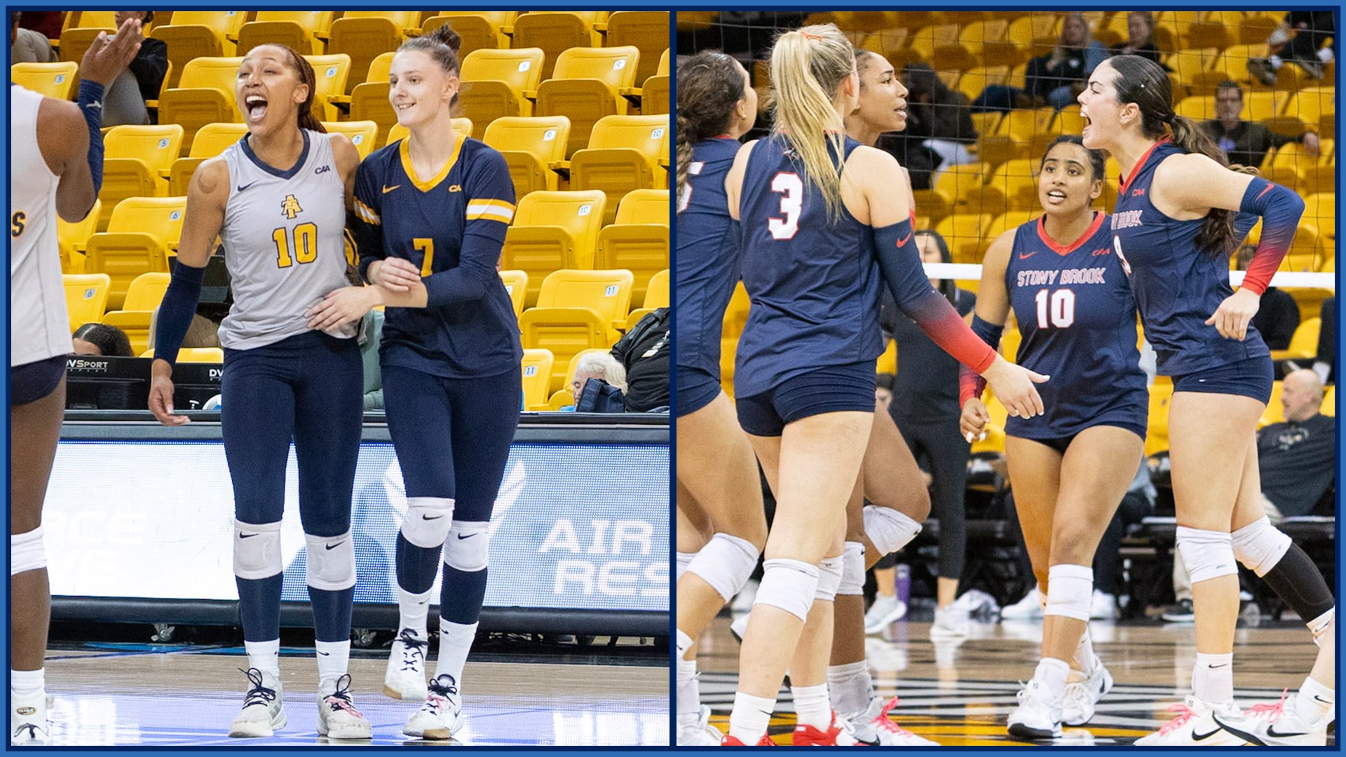 North Carolina A&T, Stony Brook Advance in 2025 CAA Volleyball Championships